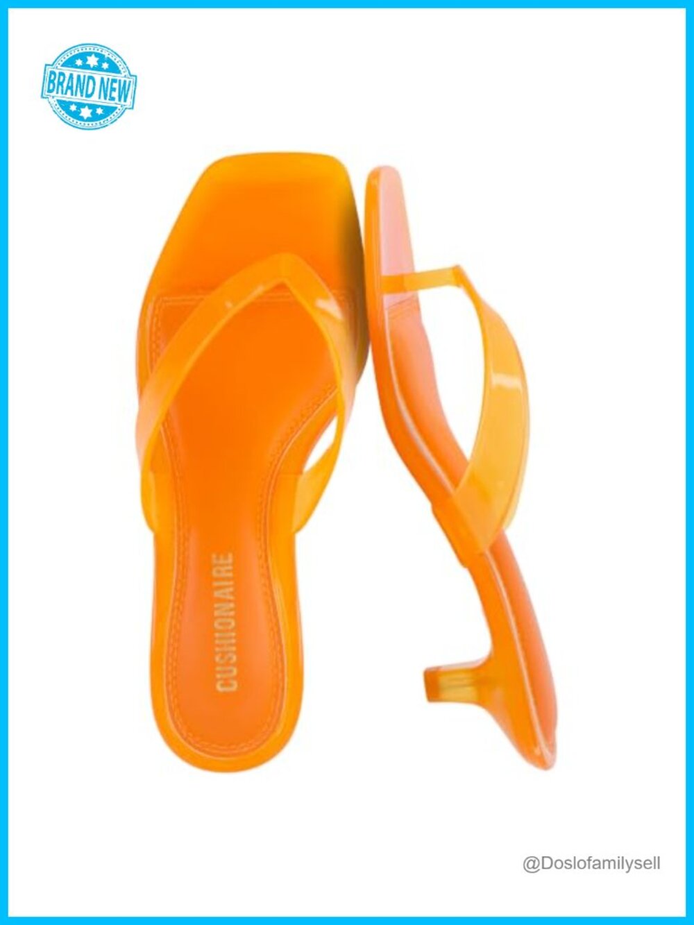 Sleek Translucent Jelly Kitten Heel Thong Sandals